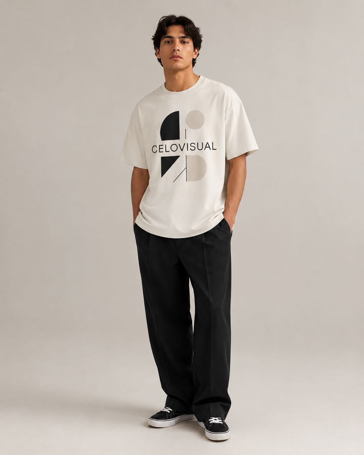 Celovisual x AS Colour Herren Oversized Faded T-Shirt | Celovisual Abstraktes Design