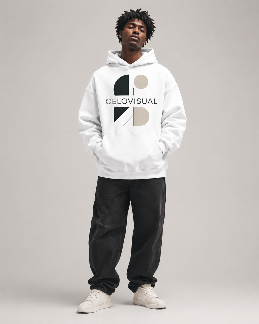 Felpa Oversized Unisex Celovisual x AS Colour | Design Astratto Celovisual