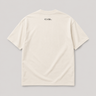 Beige t-shirt with 'CVSL' logo on the back against a gray background