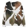 Sweatshirt with a leaf pattern on a white background