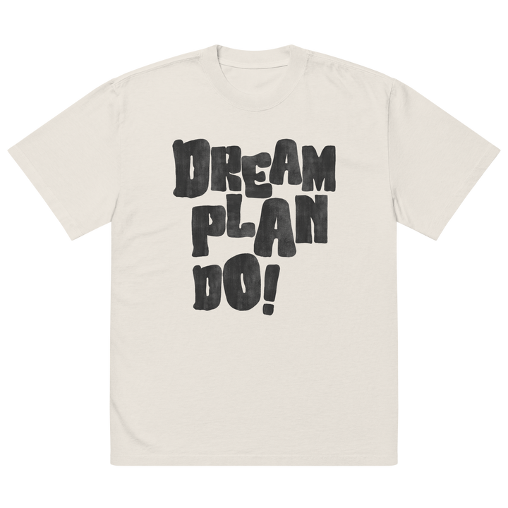 T-shirt Oversized sbiadita Celovisual x AS Colour | Design Dream, Plan, Do
