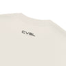 Beige t-shirt with 'CVSL' logo on a white background