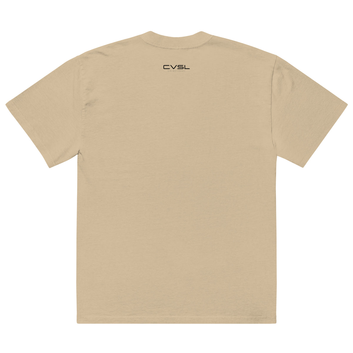 Beige t-shirt on a white background
