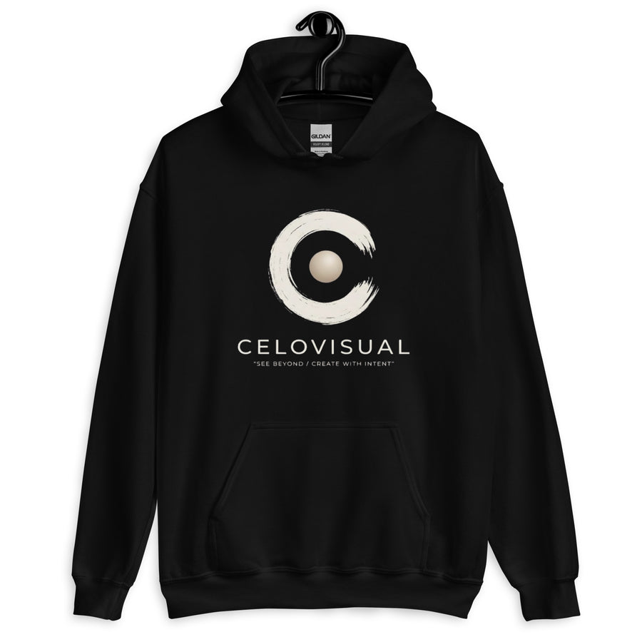 Celovisual x Gildan Unisex Hoodie | „See Beyond“ minimalistische Grafik